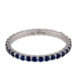 PLATINUM BLUE SAPPHIRE ETERNITY BAND
